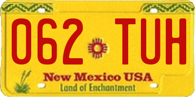 NM license plate 062TUH