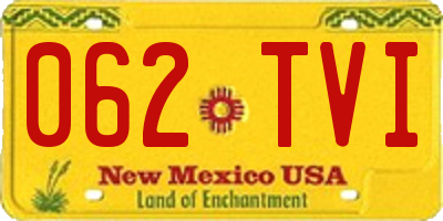 NM license plate 062TVI