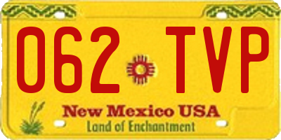 NM license plate 062TVP