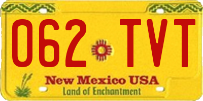 NM license plate 062TVT