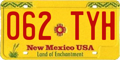NM license plate 062TYH