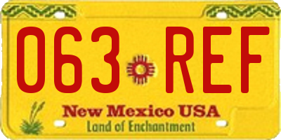 NM license plate 063REF