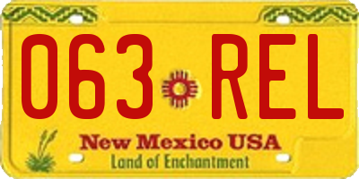 NM license plate 063REL