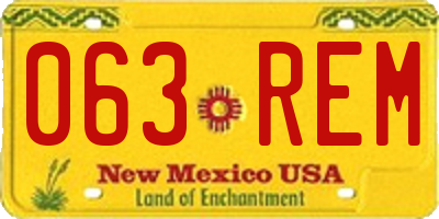 NM license plate 063REM
