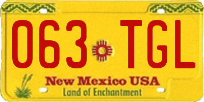 NM license plate 063TGL