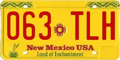NM license plate 063TLH
