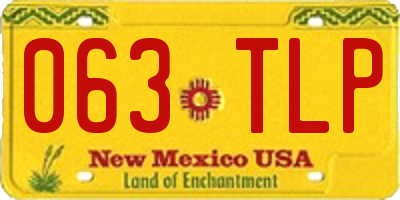 NM license plate 063TLP