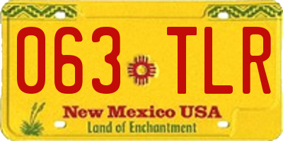 NM license plate 063TLR