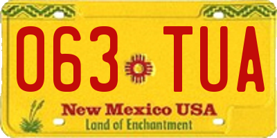 NM license plate 063TUA