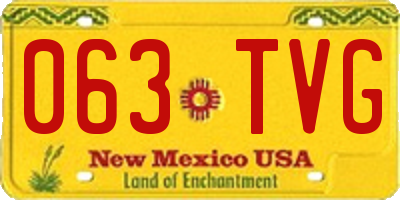 NM license plate 063TVG