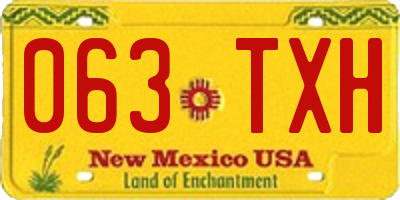 NM license plate 063TXH