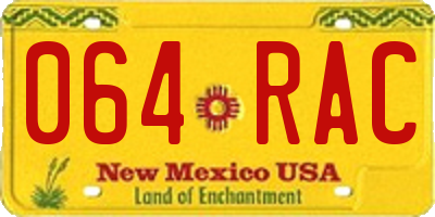 NM license plate 064RAC