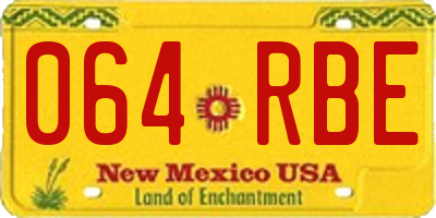 NM license plate 064RBE