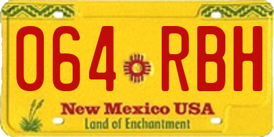 NM license plate 064RBH