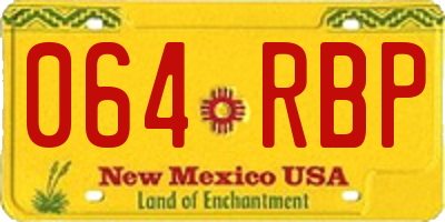 NM license plate 064RBP