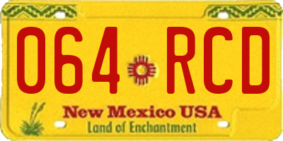 NM license plate 064RCD