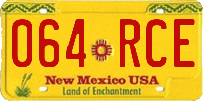 NM license plate 064RCE