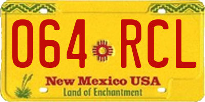 NM license plate 064RCL