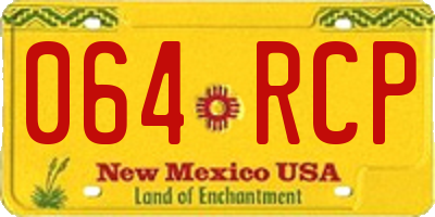 NM license plate 064RCP