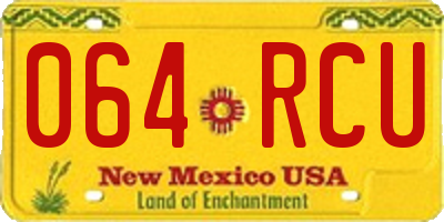 NM license plate 064RCU