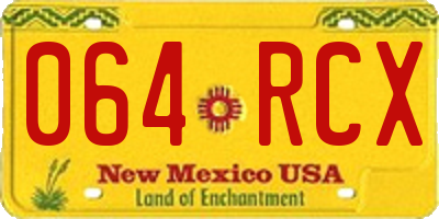 NM license plate 064RCX