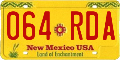 NM license plate 064RDA