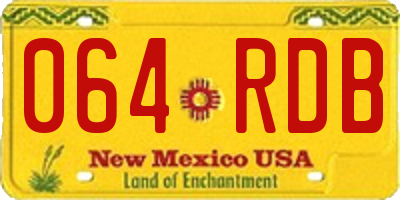 NM license plate 064RDB