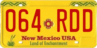 NM license plate 064RDD