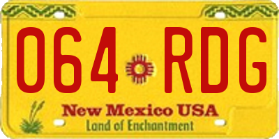 NM license plate 064RDG