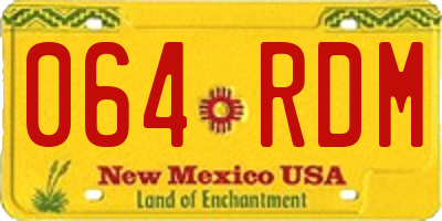 NM license plate 064RDM