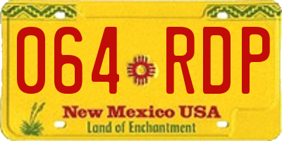 NM license plate 064RDP