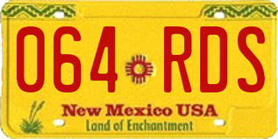 NM license plate 064RDS