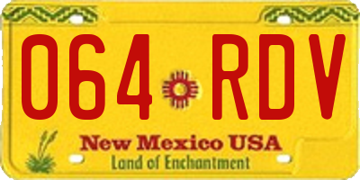 NM license plate 064RDV