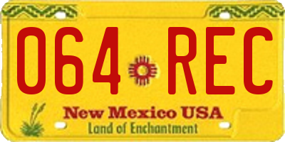 NM license plate 064REC