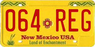 NM license plate 064REG