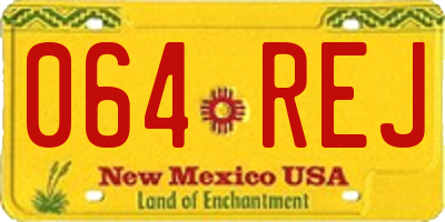 NM license plate 064REJ