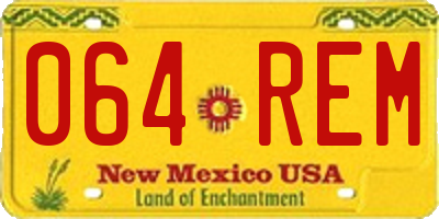 NM license plate 064REM