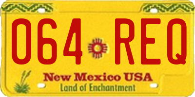 NM license plate 064REQ