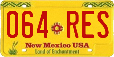 NM license plate 064RES