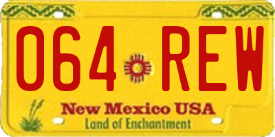 NM license plate 064REW