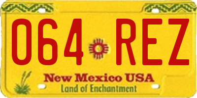 NM license plate 064REZ