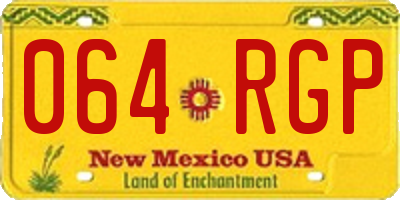 NM license plate 064RGP