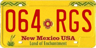 NM license plate 064RGS