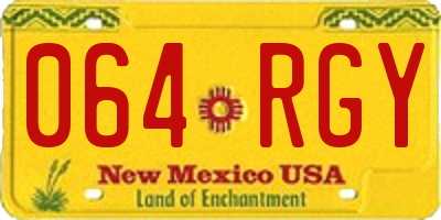 NM license plate 064RGY