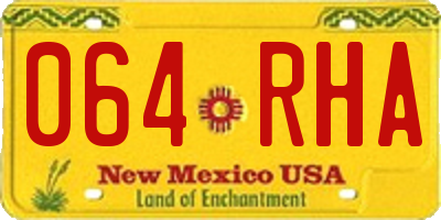NM license plate 064RHA