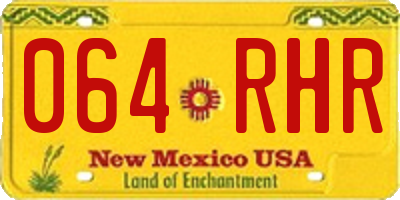 NM license plate 064RHR