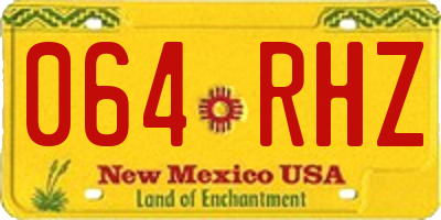 NM license plate 064RHZ