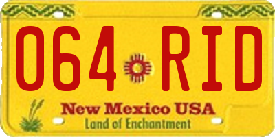 NM license plate 064RID