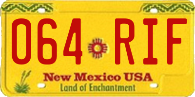 NM license plate 064RIF