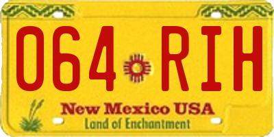 NM license plate 064RIH